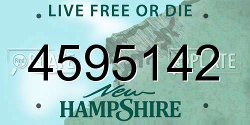 4595142 New Hampshire License Plate