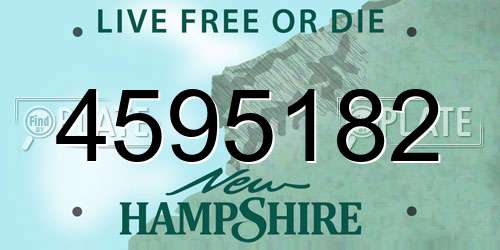 4595182 New Hampshire License Plate