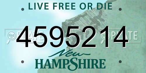 4595214 New Hampshire License Plate