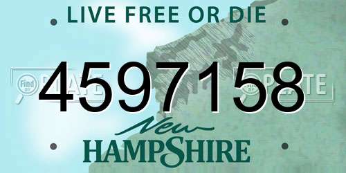 4597158 New Hampshire License Plate