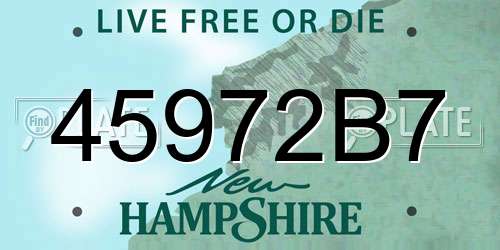 45972B7 New Hampshire License Plate