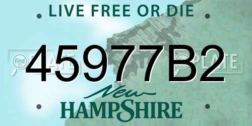 45977B2 New Hampshire License Plate