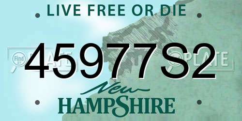 45977S2 New Hampshire License Plate