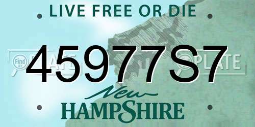 45977S7 New Hampshire License Plate