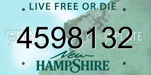 4598132 New Hampshire License Plate