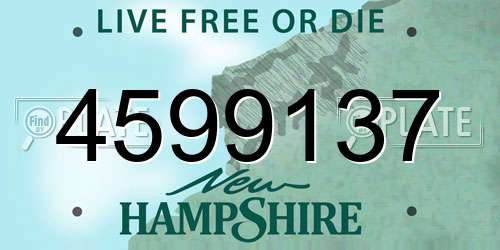 4599137 New Hampshire License Plate
