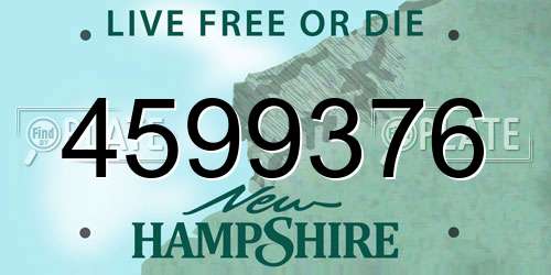4599376 New Hampshire License Plate