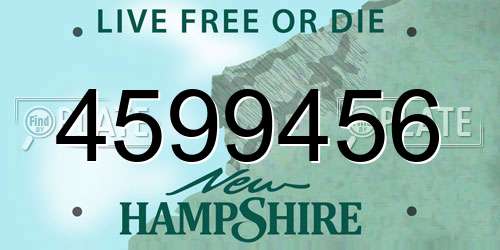 4599456 New Hampshire License Plate