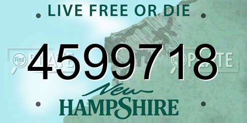 4599718 New Hampshire License Plate