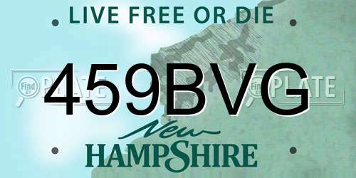 459BVG New Hampshire License Plate