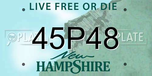 45P48 New Hampshire License Plate