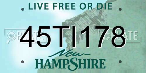 45TI178 New Hampshire License Plate