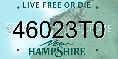 46023T0 New Hampshire License Plate