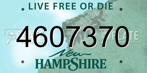 4607370 New Hampshire License Plate