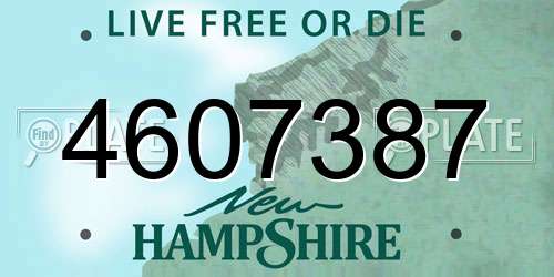 4607387 New Hampshire License Plate