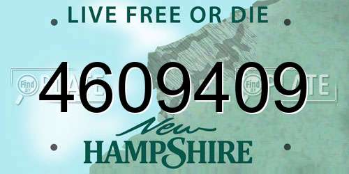 4609409 New Hampshire License Plate
