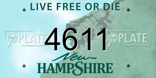 4611 New Hampshire License Plate