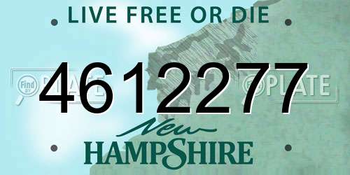 4612277 New Hampshire License Plate