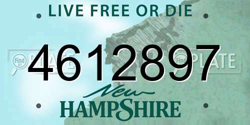 4612897 New Hampshire License Plate