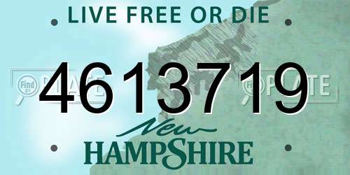 4613719 New Hampshire License Plate