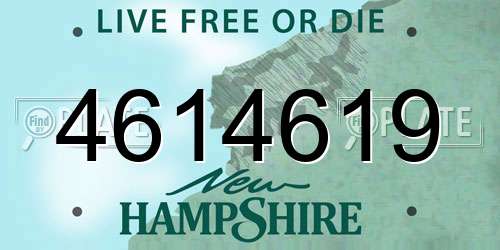 4614619 New Hampshire License Plate
