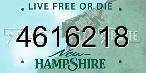 4616218 New Hampshire License Plate