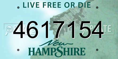 4617154 New Hampshire License Plate