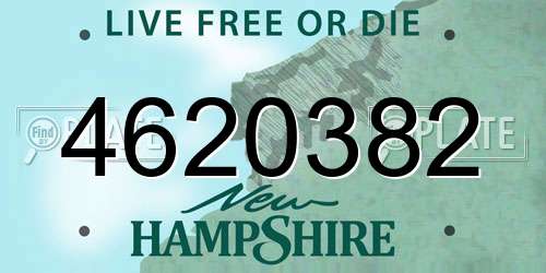4620382 New Hampshire License Plate