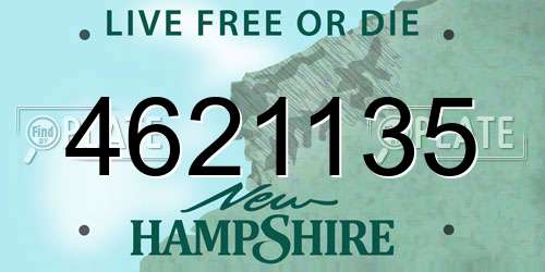4621135 New Hampshire License Plate