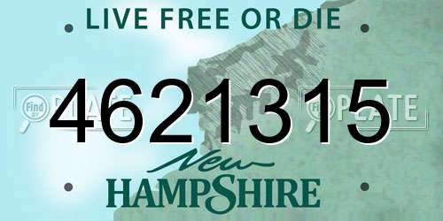 4621315 New Hampshire License Plate