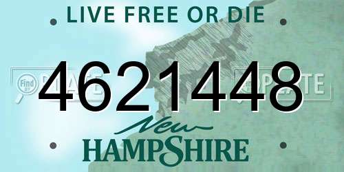 4621448 New Hampshire License Plate