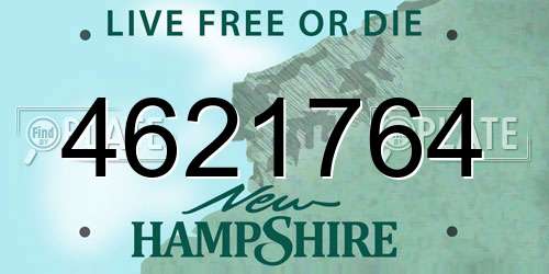 4621764 New Hampshire License Plate