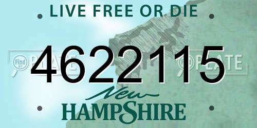 4622115 New Hampshire License Plate