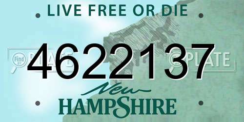 4622137 New Hampshire License Plate