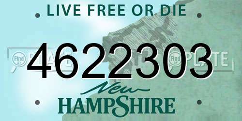 4622303 New Hampshire License Plate