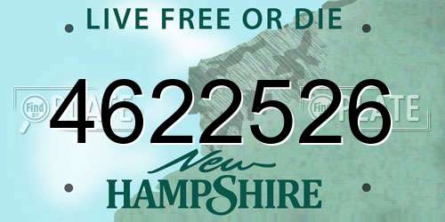 4622526 New Hampshire License Plate