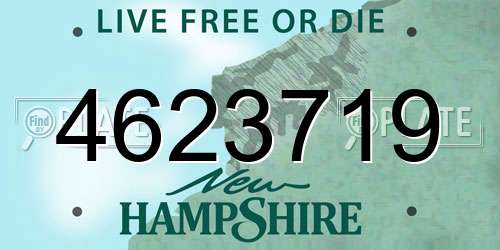 4623719 New Hampshire License Plate