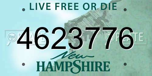 4623776 New Hampshire License Plate
