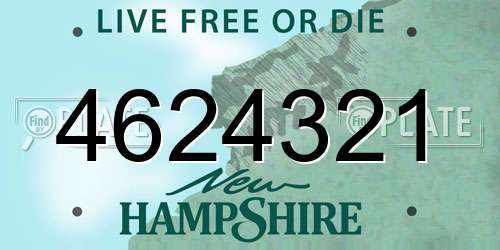 4624321 New Hampshire License Plate