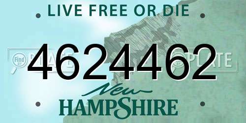 4624462 New Hampshire License Plate