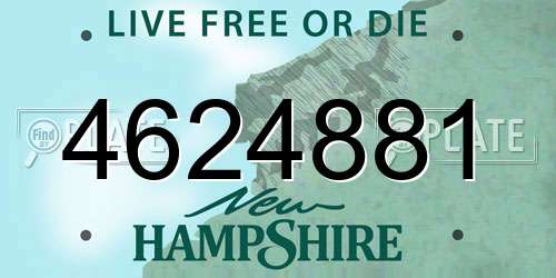 4624881 New Hampshire License Plate