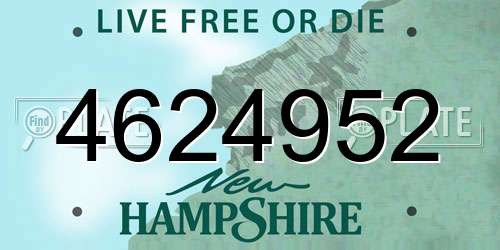 4624952 New Hampshire License Plate