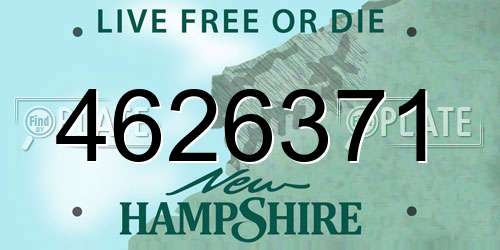 4626371 New Hampshire License Plate