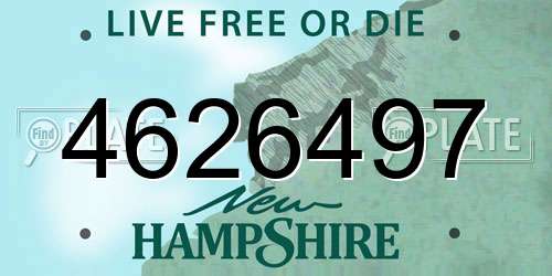 4626497 New Hampshire License Plate