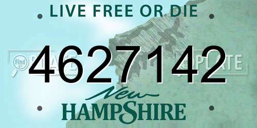 4627142 New Hampshire License Plate