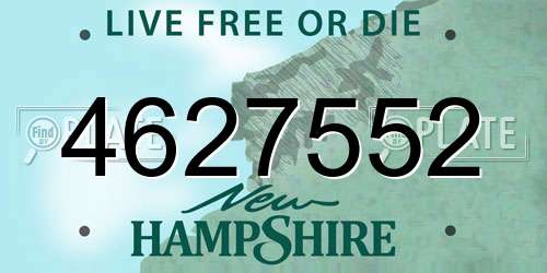 4627552 New Hampshire License Plate