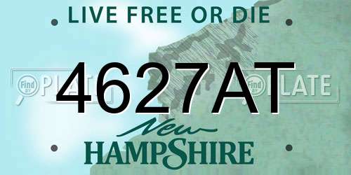 4627AT New Hampshire License Plate