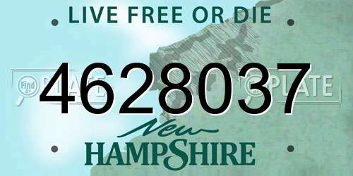 4628037 New Hampshire License Plate