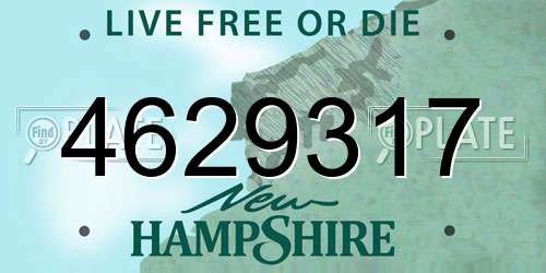 4629317 New Hampshire License Plate