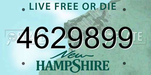 4629899 New Hampshire License Plate